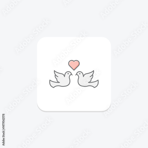 Lovebird, vector, pixel perfect, illustrator file