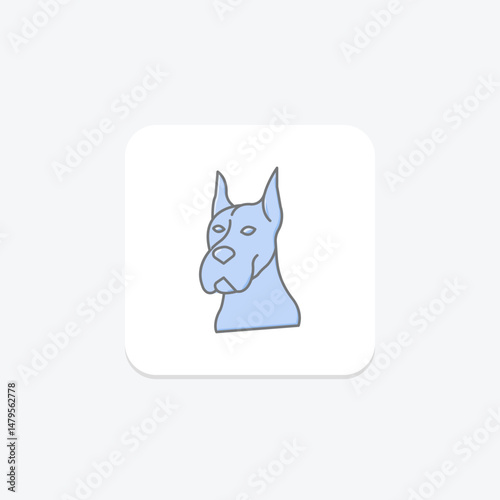 Great Dane, vector, pixel perfect, illustrator file