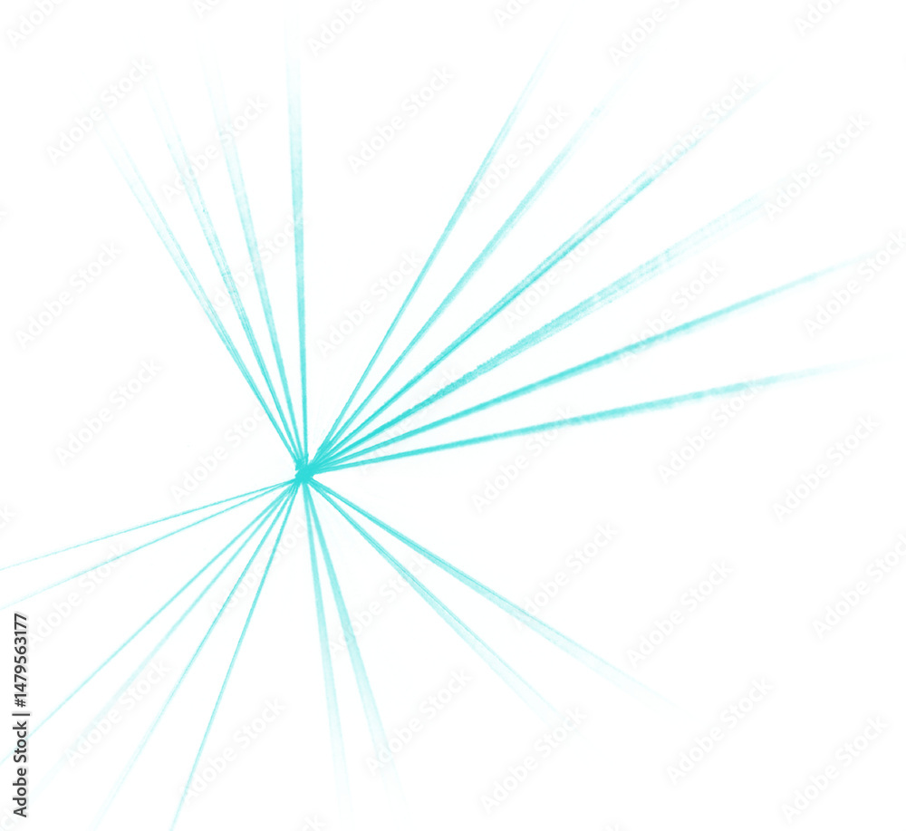 Obraz premium blue color light beam explosion 6