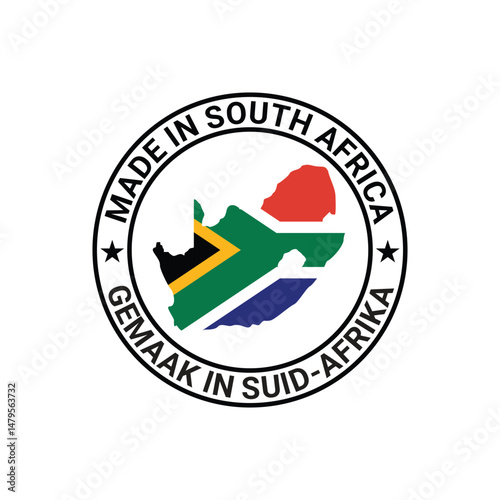 made in south africa circle identity design vector template