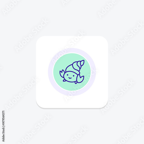 Hermit Crab, vector, pixel perfect, illustrator file