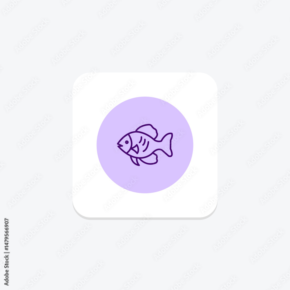 Fototapeta premium Discus Fish, vector, pixel perfect, illustrator file