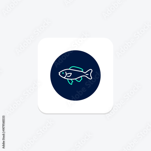 Black Molly Fish, vector, pixel perfect, illustrator file