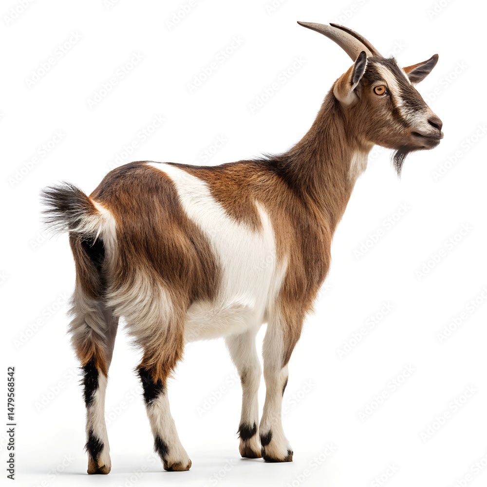 goat on white background goat on white background