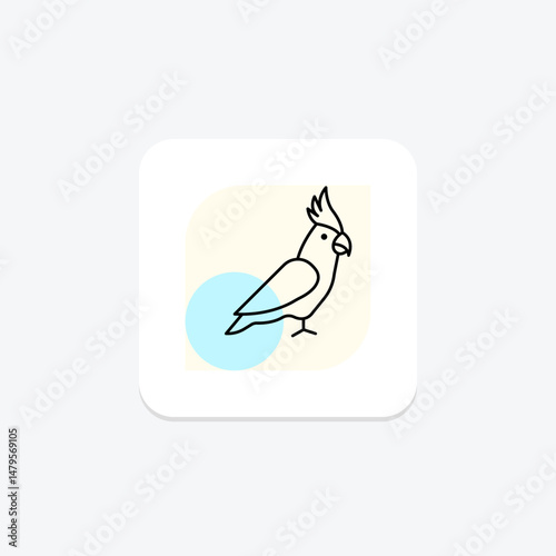 Cockatiel, vector, pixel perfect, illustrator file