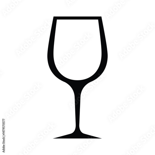Wine Glass Silhouette Clipart White Background