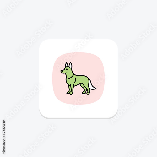 German Shepherd, vector, pixel perfect, illustrator file