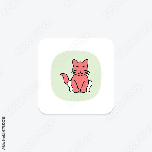 Persian Cat, vector, pixel perfect, illustrator file