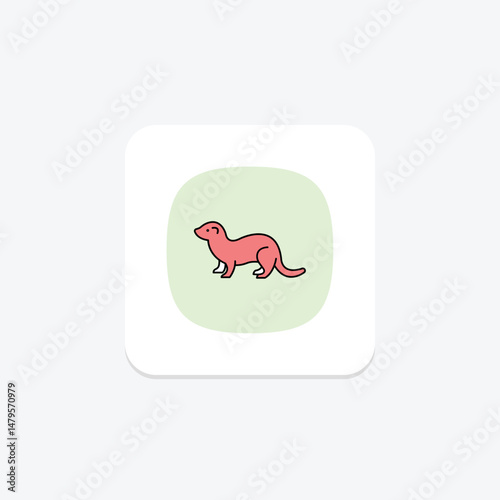 Ferret, vector, pixel perfect, illustrator file
