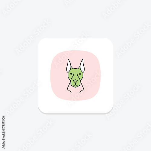 Doberman, vector, pixel perfect, illustrator file