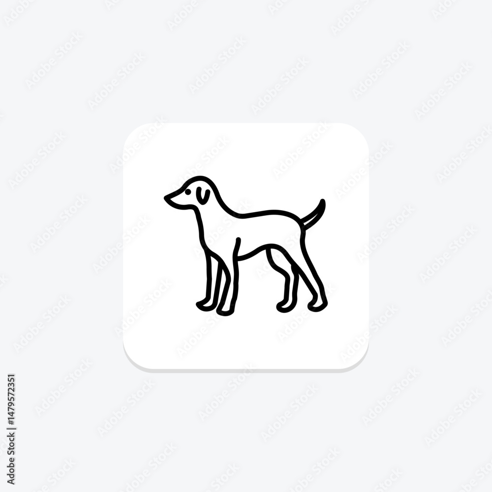 Fototapeta premium Dog, vector, pixel perfect, illustrator file