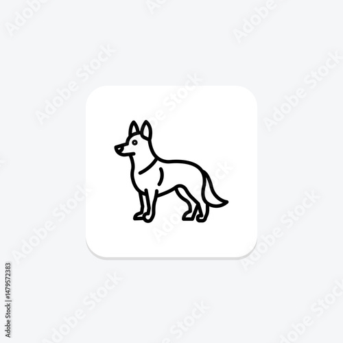 German Shepherd, vector, pixel perfect, illustrator file
