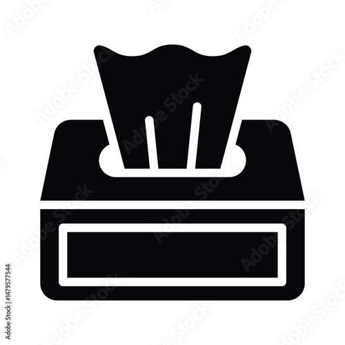 Get your hands on this tissue box glyph icon