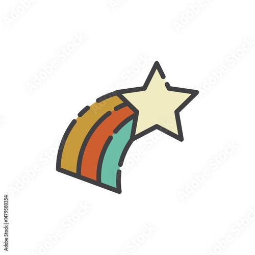 Rainbow shooting star