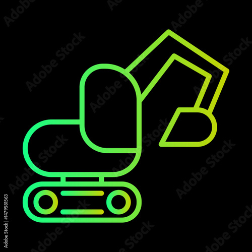 Excavator icon design