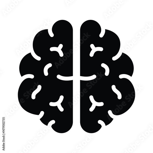 Check out glyph style icon of human brain anatomy