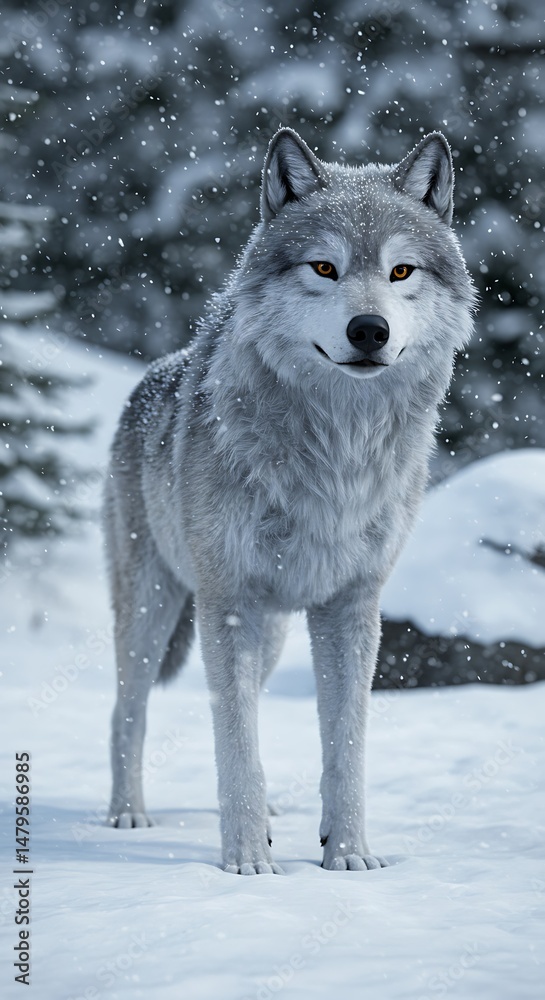 Fototapeta premium Winter's Silent Watcher