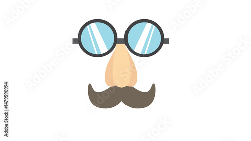 Fun glasses mustache and nose playful design perfect for kids parties