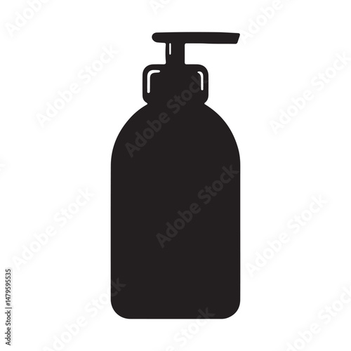 Pump Bottle Dispenser Icon Design Template