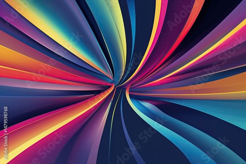 Wallpaper Mural Dynamic Enterprise Gradient Stripe Design Featuring Fluid Lines and Curves Torontodigital.ca