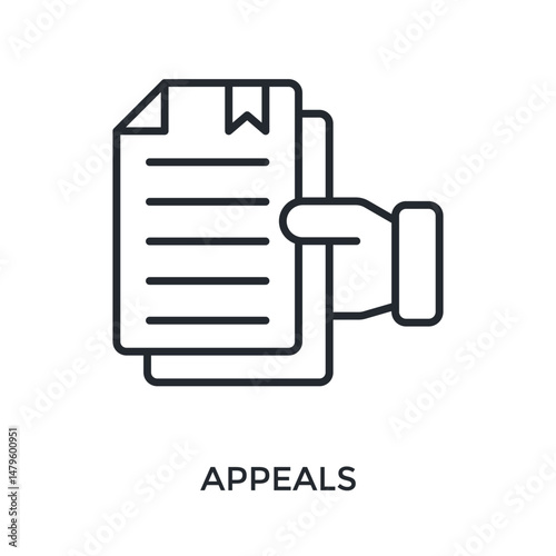 Appeals Icon Outline Style. Vector Illustration For Graphic Design