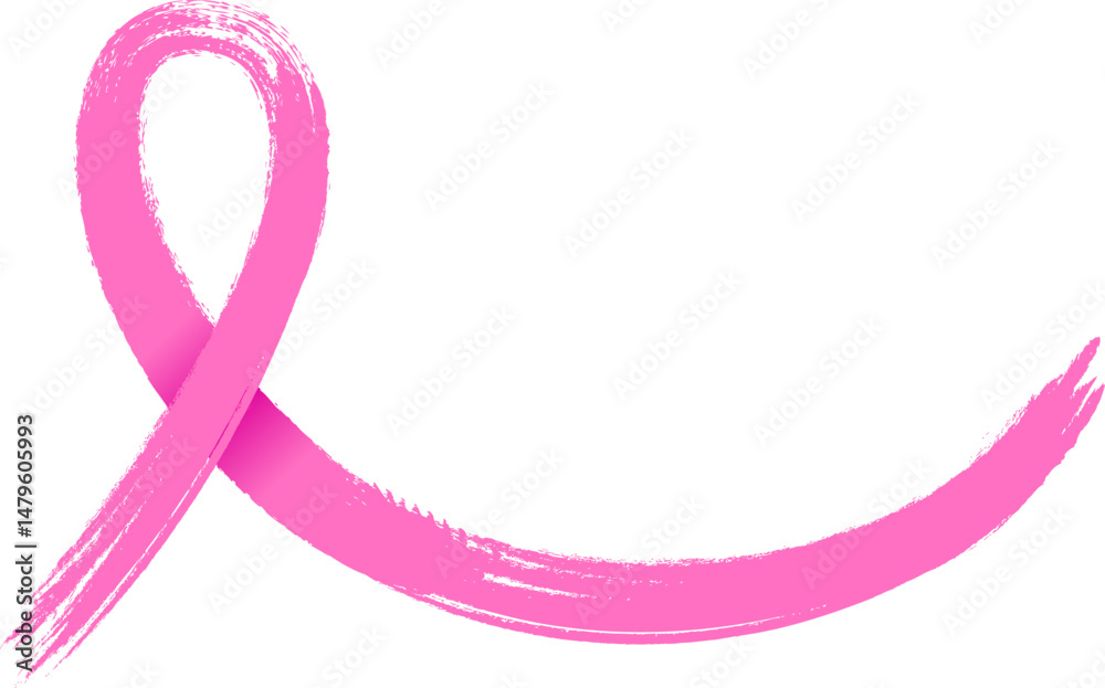 Pink ribbon symbol brush style. Breast Cancer Awareness Month. Icon design. For poster, banner and t-shirt. Brush style illustration. Pink ribbon symbol brush style. Breast Cancer Awareness Month. Icon design. For poster, banner and t-shirt. Brush style illustration.