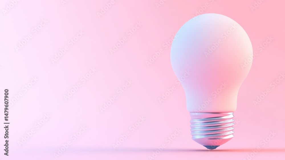 Light bulb on pink background Light bulb on pink background