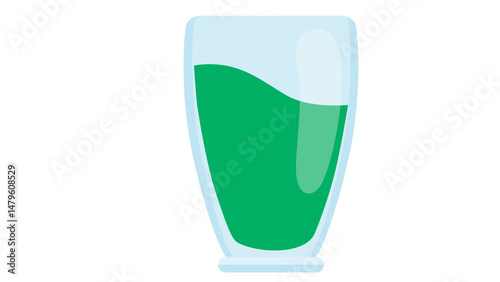Refreshing green drink in a glass perfect for summer thirst quencher vibrant color healthy choice