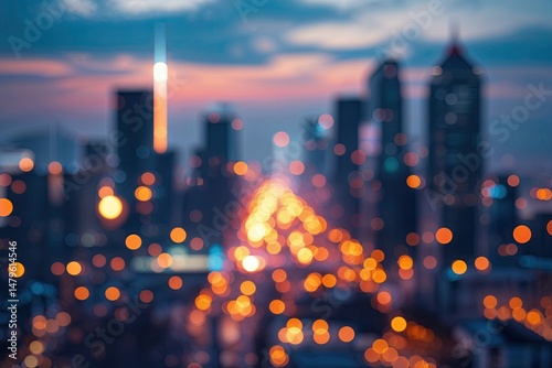Dreamy City Lights with Enhanced Interface and Softened Focus
