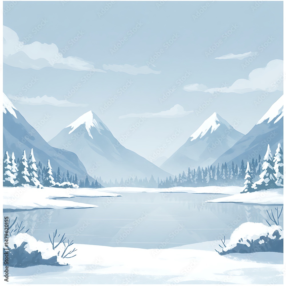 Fototapeta premium Frozen Serenity
