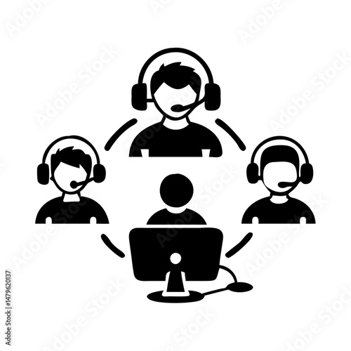 lan party silhouette vector illustration-simple silhouette illustration of lan party,lan party vector
