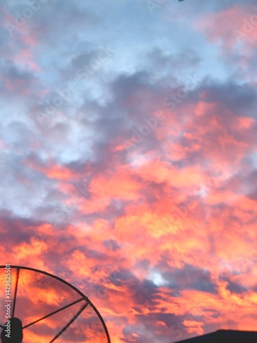 TV Antenna Against Clear Sky

