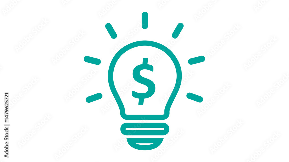 Brilliant financial idea lightbulb symbol money success innovation growth Brilliant financial idea lightbulb symbol money success innovation growth