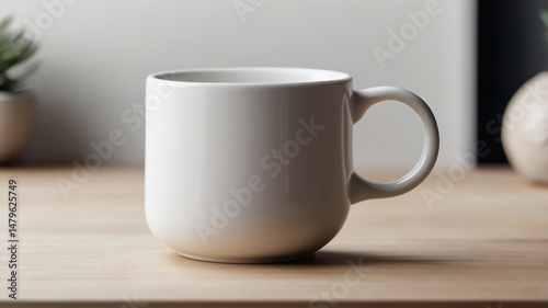 Wallpaper Mural A white ceramic coffee cup and saucer hold a hot beverage on a table Torontodigital.ca