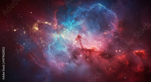 Cosmic Tapestry Swirls of galactic dust  starlight illuminate the endless canvas of space © LiaSyafitri