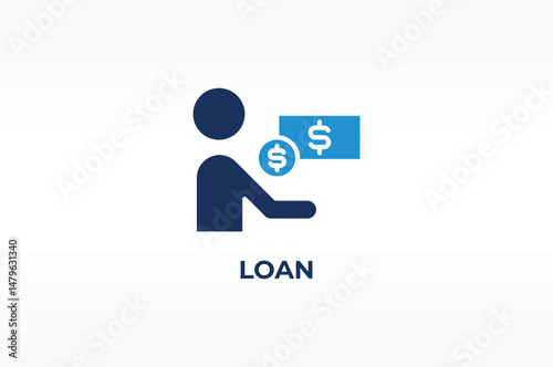 LOAN vector, icon or logo sign isolated symbol illustration
