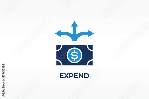 EXPEND vector, icon or logo sign isolated symbol illustration
