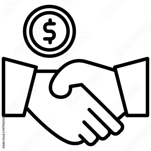 Partnership Icon Business Agreement and Collaboration Mark