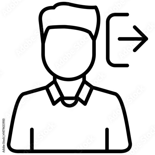 Exit Icon Business Exit Strategy and Transition Symbol