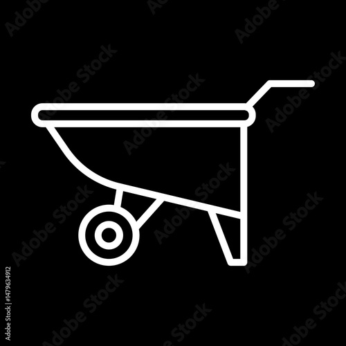 Wheelbarrow icon design