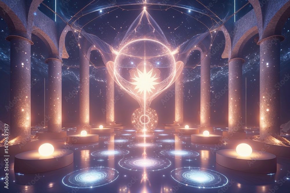 Ethereal Digital Design and Technology with Celestial Glow Effects Ethereal Digital Design and Technology with Celestial Glow Effects