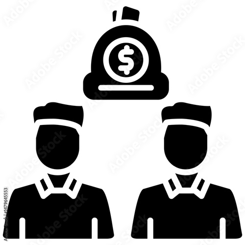 Profit Sharing Icon Collaborative Revenue Distribution