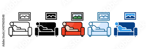 Relax Icon Set Multiple Style Collection