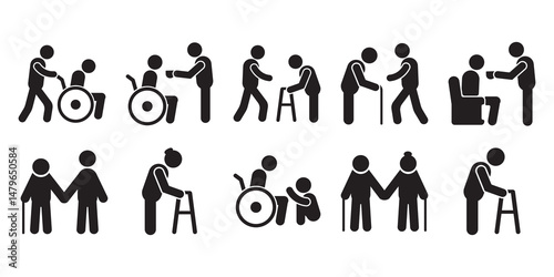 Elderly People Care Icon