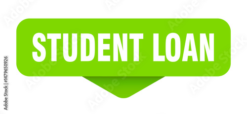 student loan sticker. student loan sign on transparent background