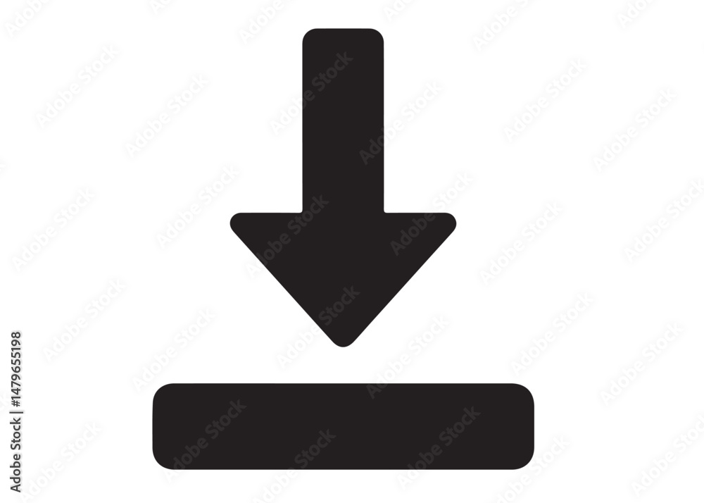 Download icon vector logo silhouette, download icon logo silhouette, download tray with arrow icon, vector download black color vector silhouette illustration isolated on white background Download icon vector logo silhouette, download icon logo silhouette, download tray with arrow icon, vector download black color vector silhouette illustration isolated on white background