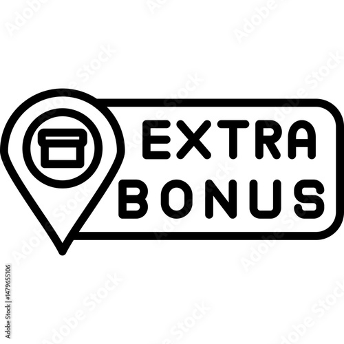 Extra Bonus Icon Reward Incentive Symbol