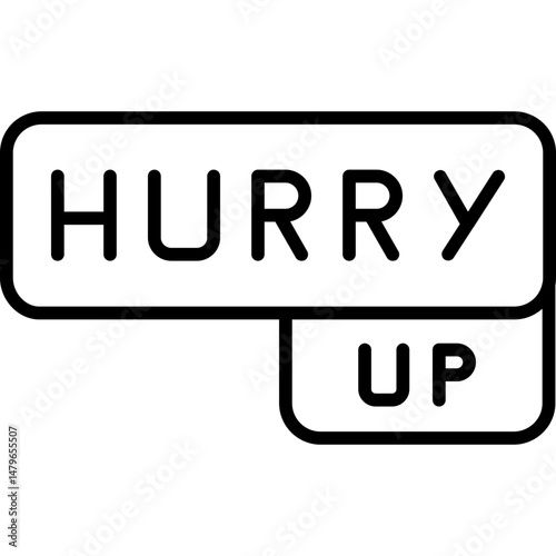 Hurry Up Icon Urgent Action Prompt Symbol