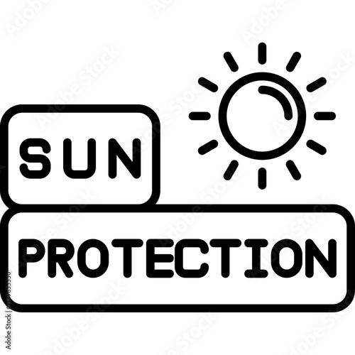 Sun Protection Icon UV Safety Product Symbol