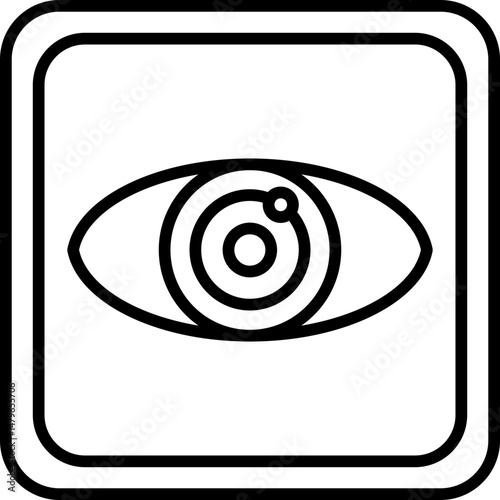 Eye Symbol Icon View and Visibility Interface Element